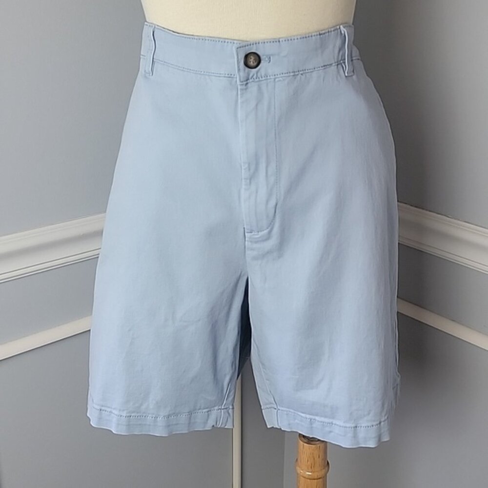 NAUTICA‎ The Deck Short Classic Fit Chino Style Preppy Casual Powder Blue Shorts